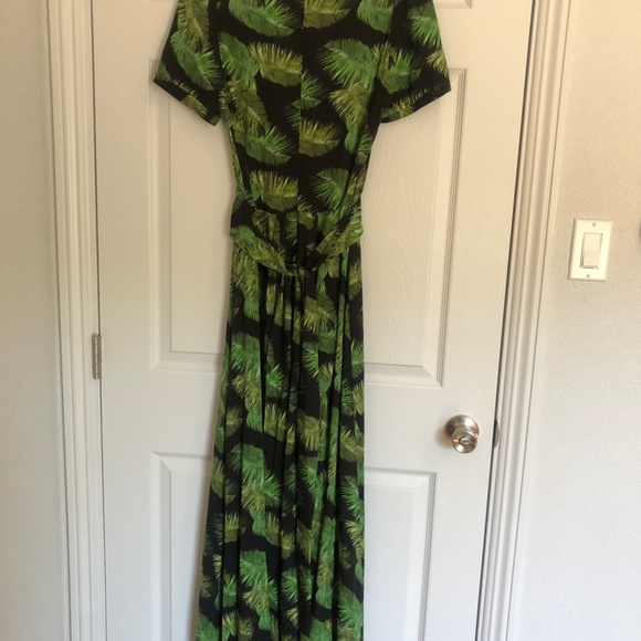 Melissa Odabash Lou Palm Leaf Tropical Print Maxi Dress - Picture 6 of 8